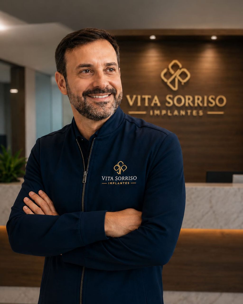 Paciente sorrindo após protocolo de implantes Vita Sorriso em Curitiba