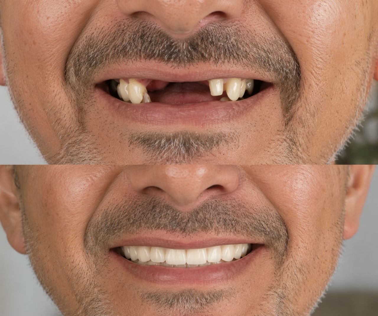 Sorriso reabilitado — Reabilitação total